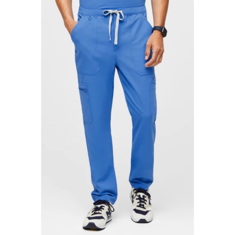 Figs Cairo Cargo Pants Capri Blue Short